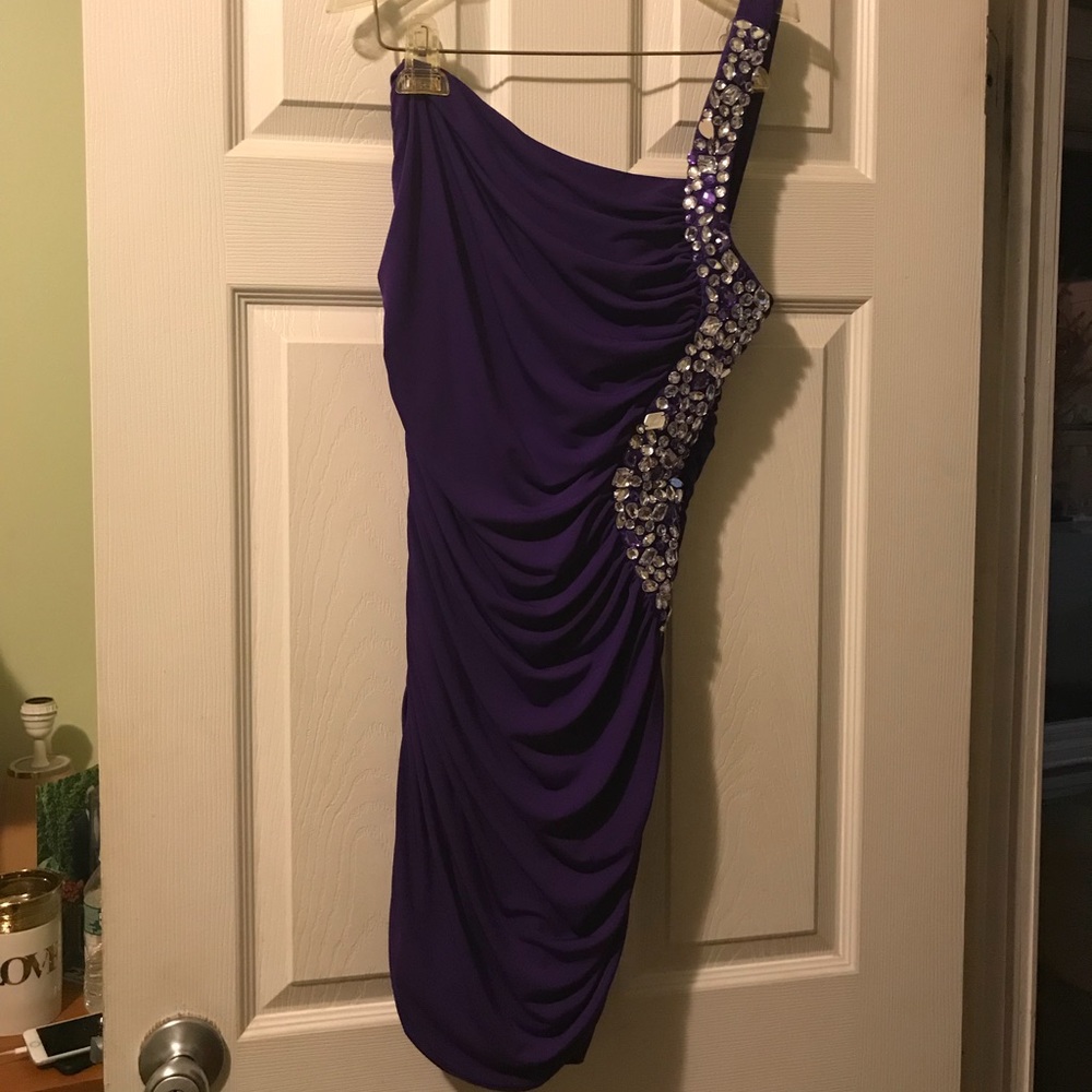 Beaded purple dress